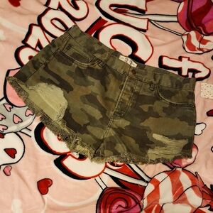 We The Free Camo Jean Shorts